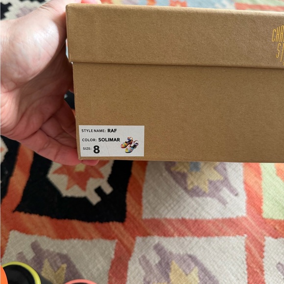 Charlotte Stone Raf Platform Sandals in Solimar Multicolor Size 8 - Picture 9 of 10